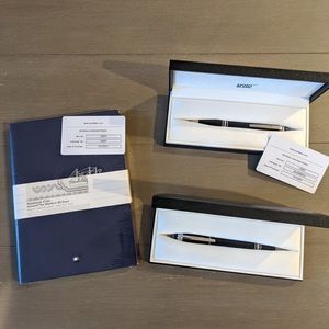 Brand New 2 Mont Blanc Pens and notebook
